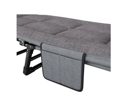Green Lion Foldable Camping Bed with Adjustable Backrest & Pillow, Portable Sleeping Cot