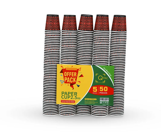 Paper Cup 2.5 Oz Offer Pack 50X5 Pieces