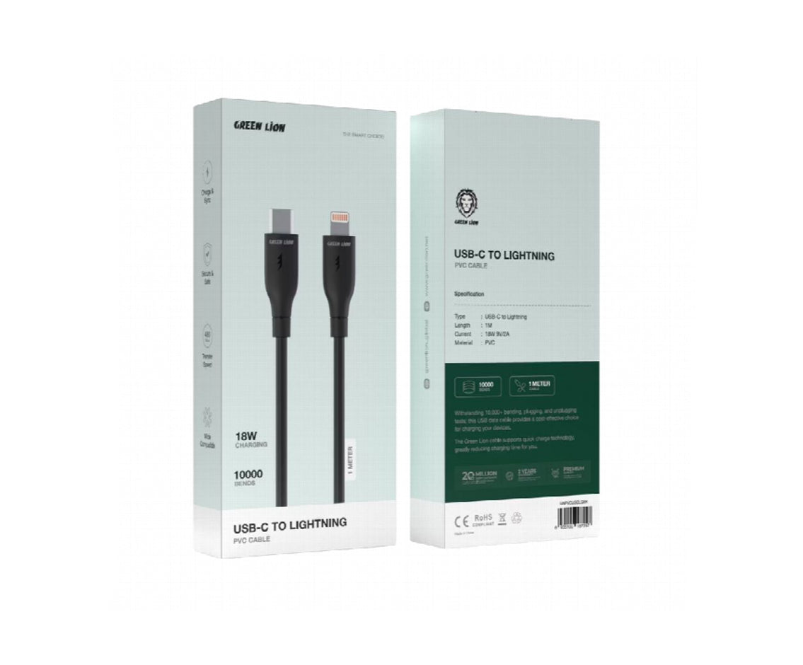 Green Lion 18W Usb-C to Lightning 1meter PVC Cable