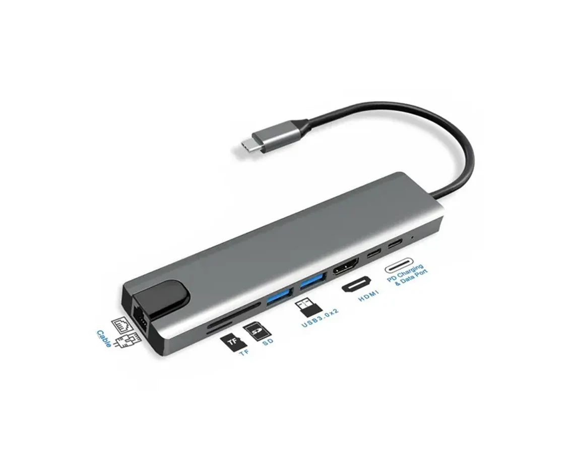 Dieron Type-C to HDMI 8-in-1 Adapter (MP8A)
