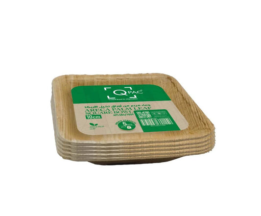 Areca Palm Leaf 10 Cm Square Bowl 1 X 5 Pieces