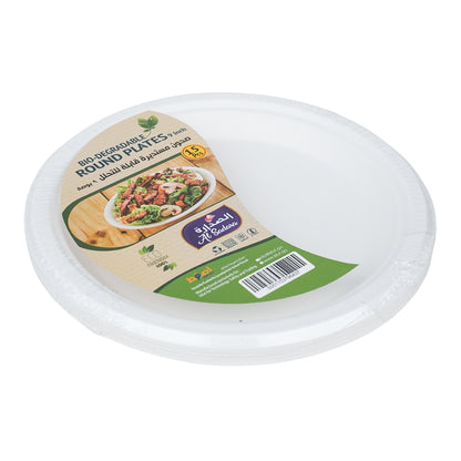 Al Sadara Bio- Degradable Round 9” Plates 15’s
