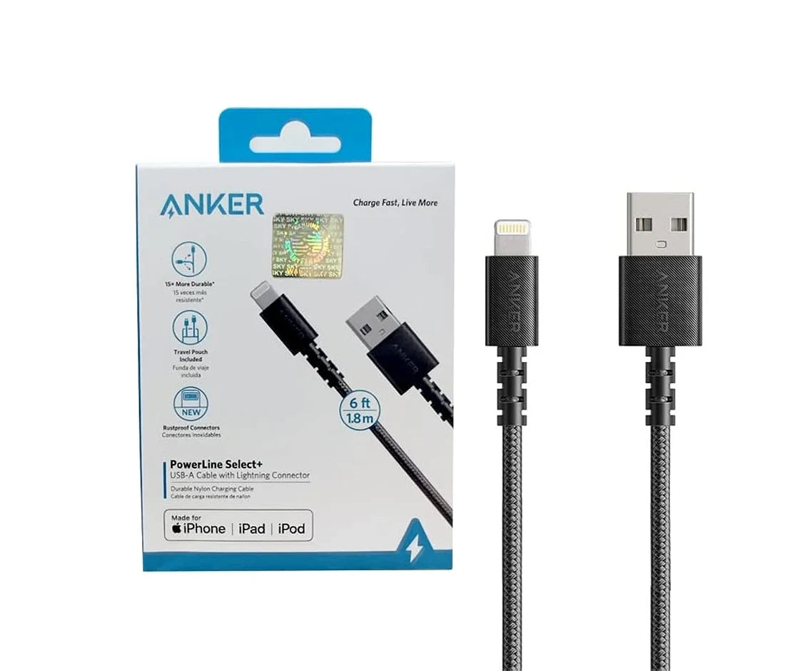Anker A8013 PowerLine Select USB-A to Lightning Cable 6ft / 1.8m