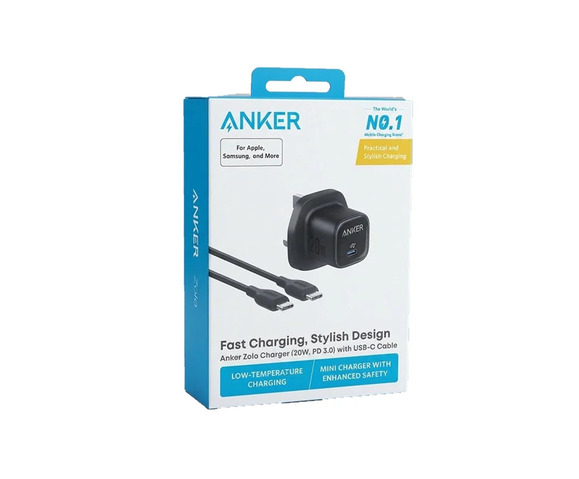 Anker Zolo Charger 20W with Usb-C Cable