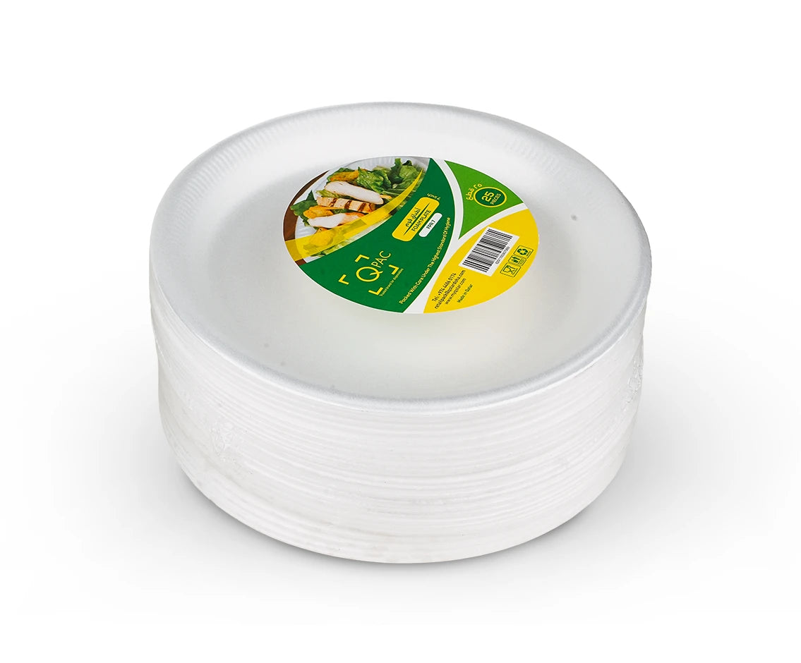 Foam 7 Inch Round Plate Q Pac 1X25 Pieces