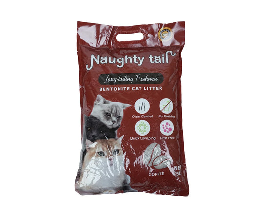 Naughty Tail Bentonite  Cat Litter 5L-Coffee