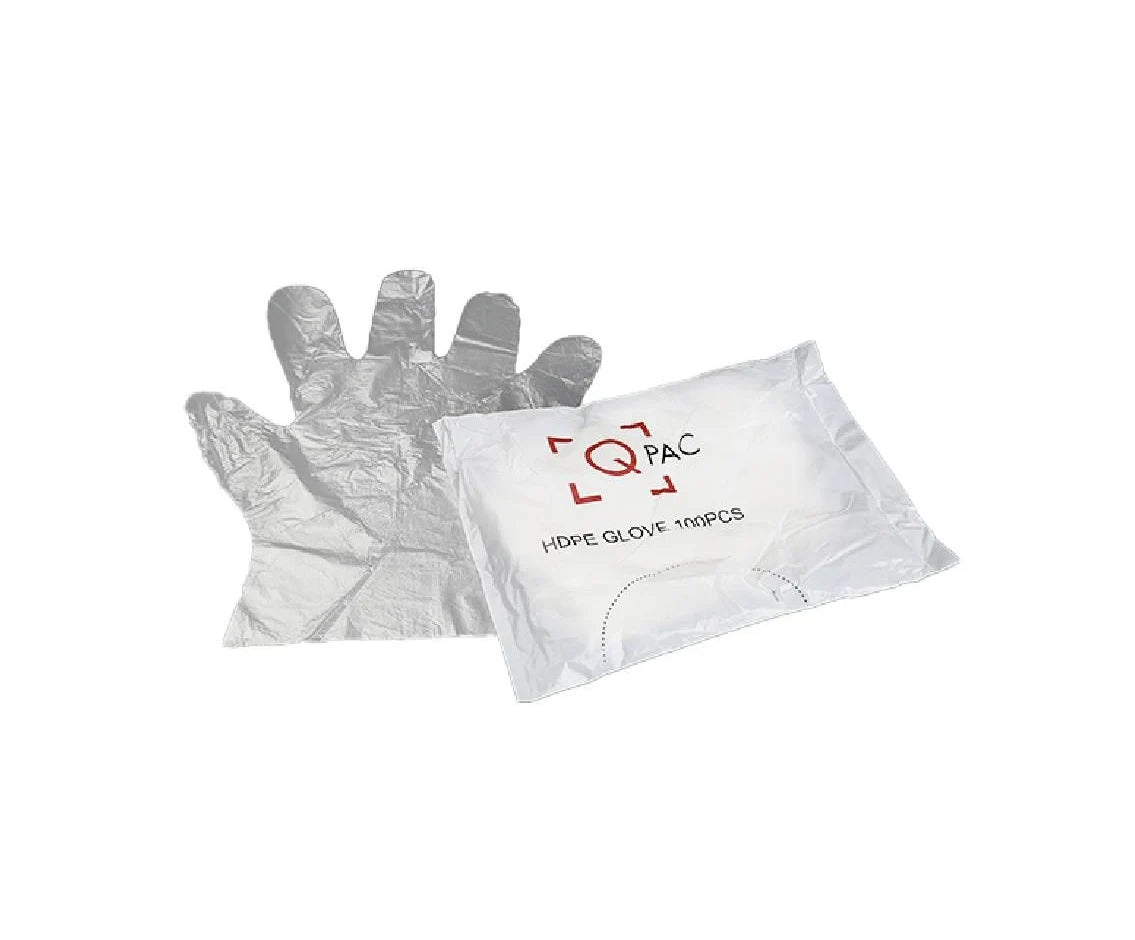 Gloves Clear Hdpe Q Pac 100