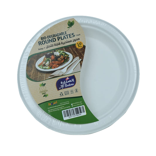 Al Sadara Bio- Degradable Round 7” Plates 10’s