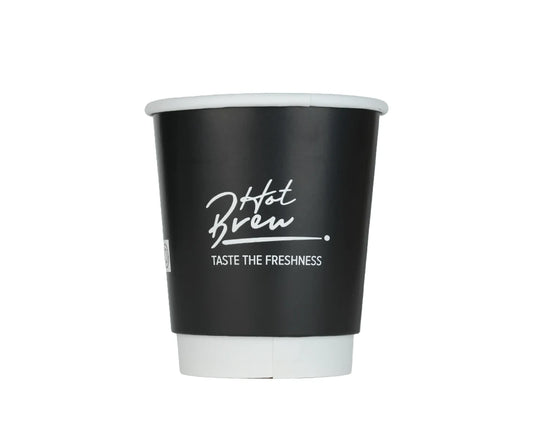 Paper Cup 8 Oz Double Wall Hot Brew Black 1x25 Piece