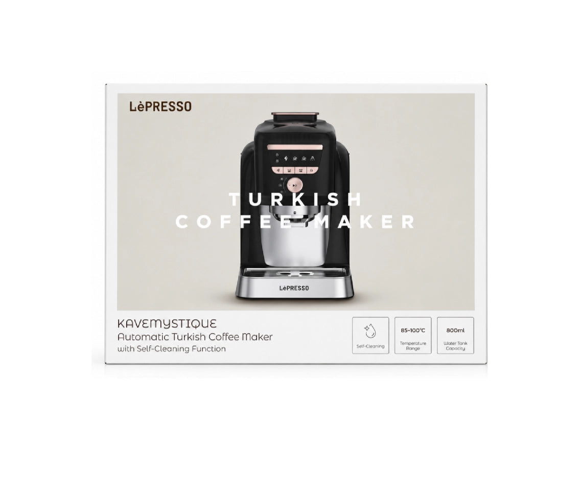 Lepresso KaveMystique Automatic Turkish Coffee Maker with Self-Cleaning Function