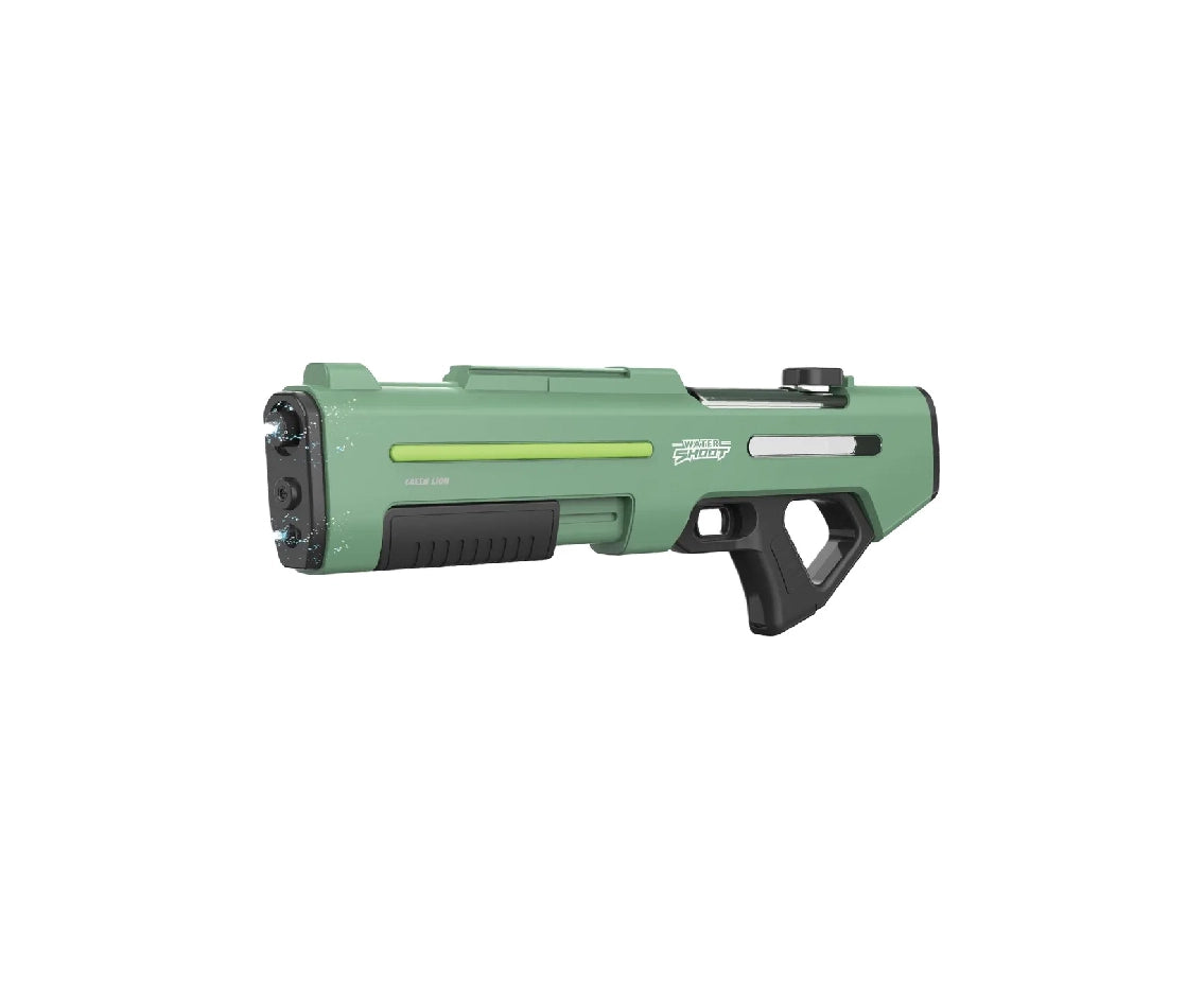 Green Lion GN65-Dual-Nozzle Water Gun with Electric & Manual Shooting-Green
