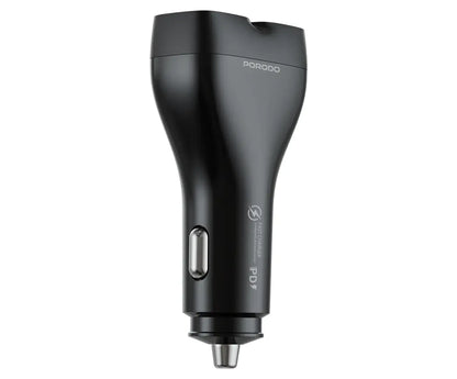 Porodo Dual Power 102W Car charger Usb-C to Lightning Cable