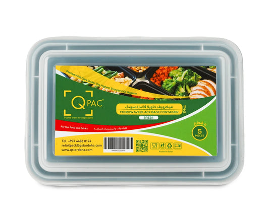 Microwave 24 Oz Rectangle Container Q Pac 1X5 Piece