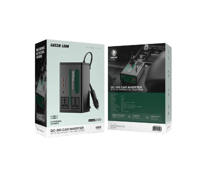 Green Lion GC-300 Car Inverter DC To AC 7 in 1 Multi-Port
