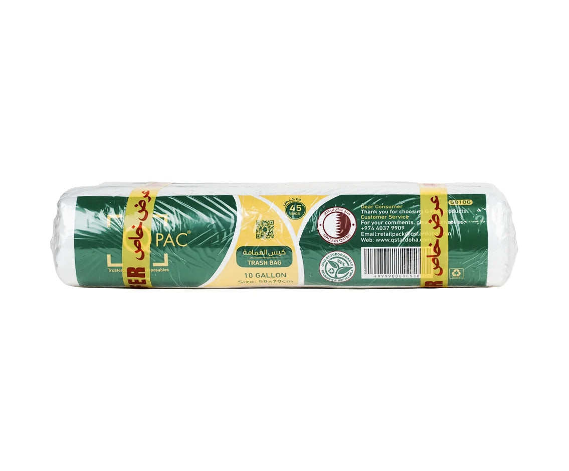 Trash Bag 10 Gallon 50X70 Cm Q Pac 3X45 Bags