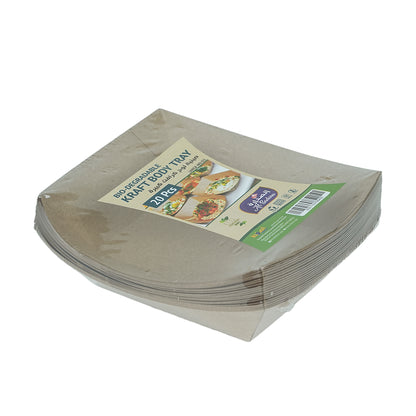 Al Sadara Bio- Degradable Kraft Body Tray Large no:2 20’s