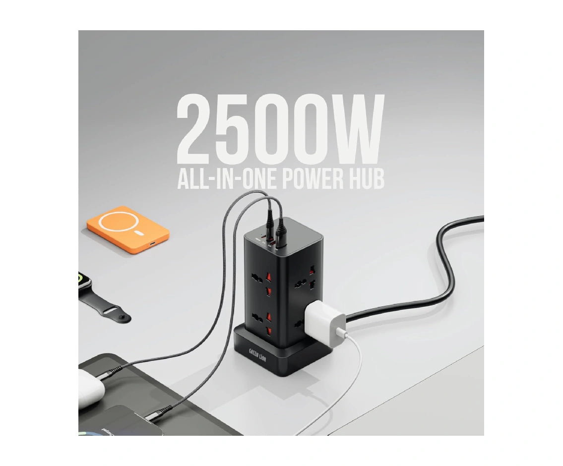 Green Lion Power Tower Multi-port Power Strip