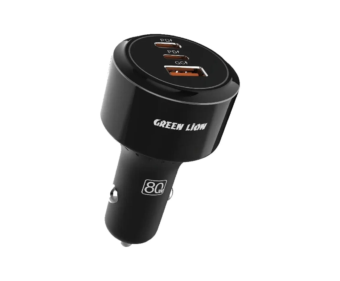 Green Lion Roadex Triple Port Car Charger 80 W
