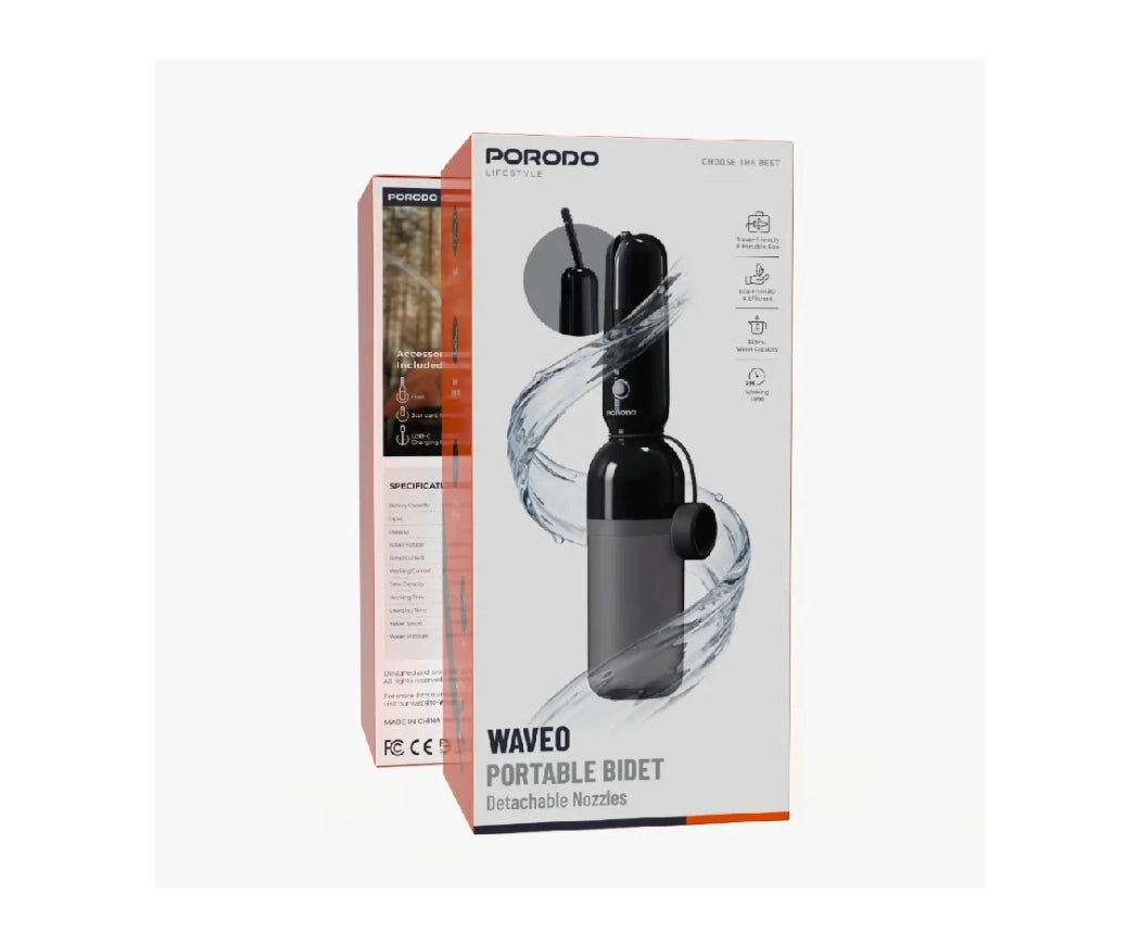 Porodo Wave Portable Bidet Detachable Nozzies