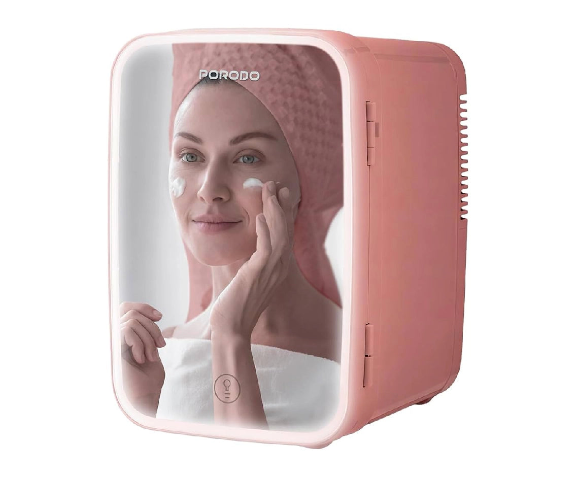 Porodo  Frostile Cooling Mini Makeup Fridge & Led Mirror