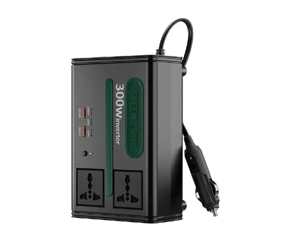 Green Lion GC-300 Car Inverter DC To AC 7 in 1 Multi-Port