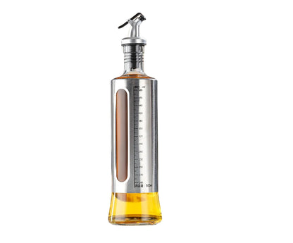 glass oil cruet bottle with measuring scale 300ml