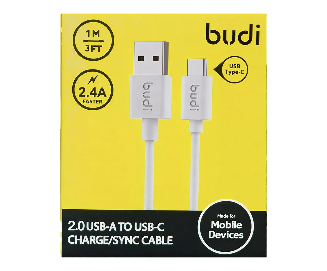 Budi USB-A to USB-C Cable – 1M