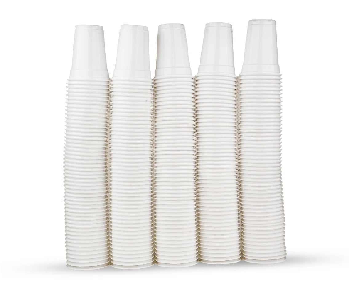 Plastic Cup 7 Oz White Offer Pack 50X5 Packet   Qpac