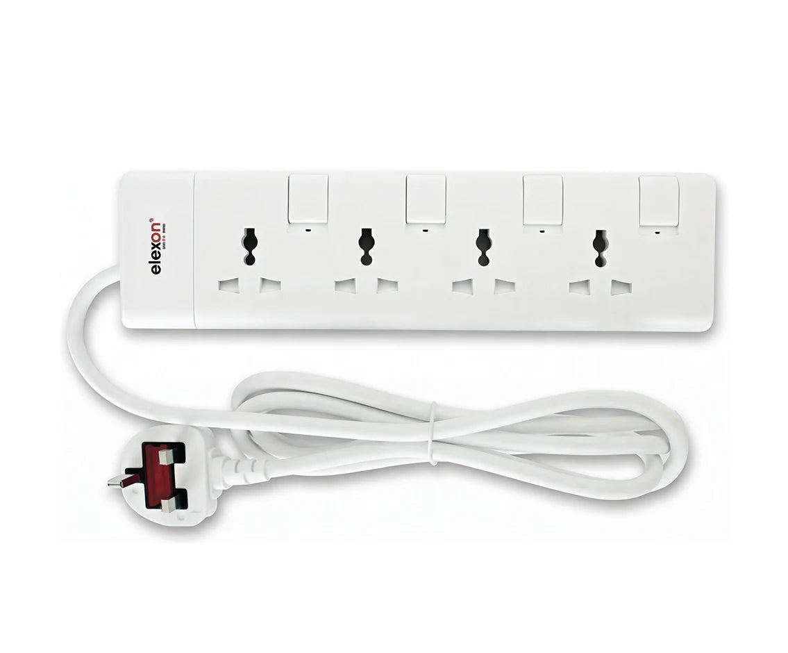 902S Elexon Extension – 3 Sockets, 2M with 4 USB Ports