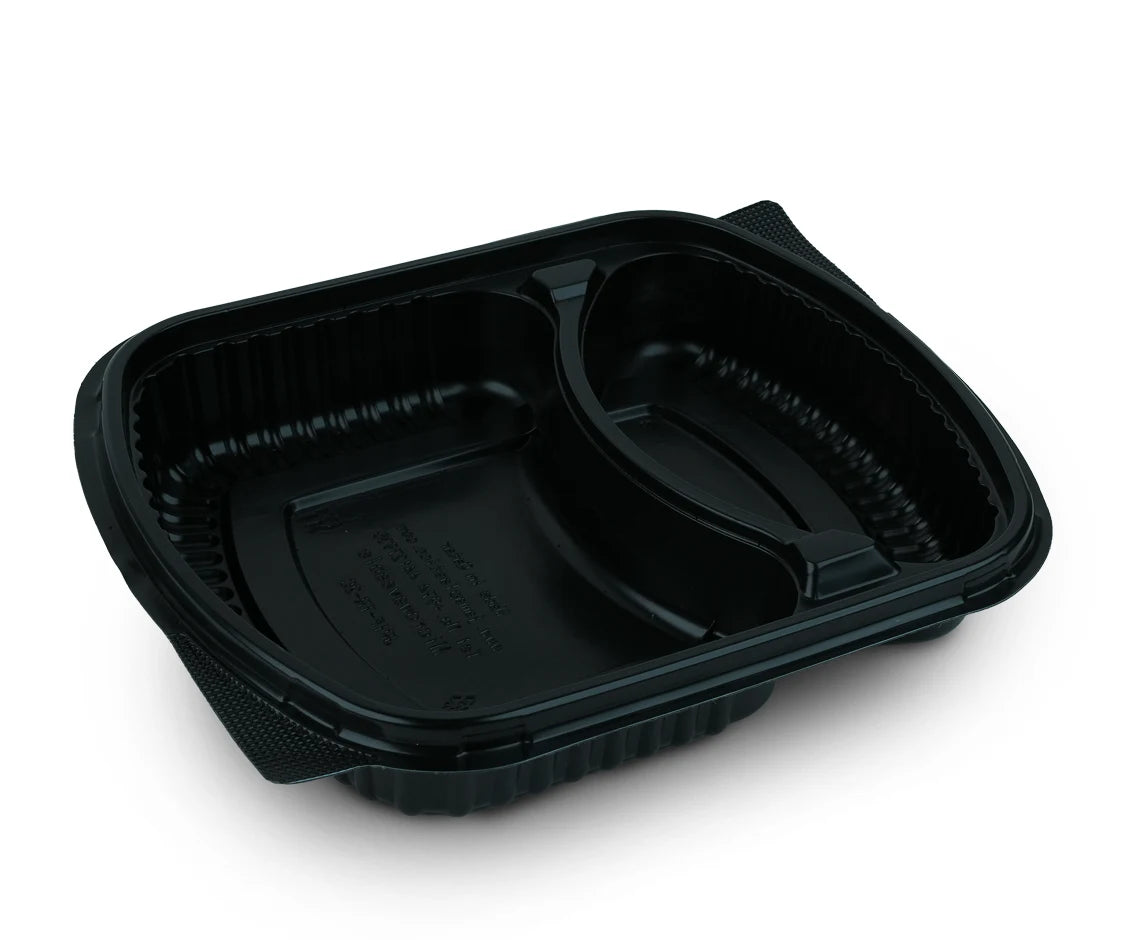 Micro Black Base 2 Compartment With Lid 1X250 Pieces