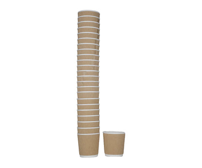 Paper Cup 4 oz Ripple  1x25 Piece