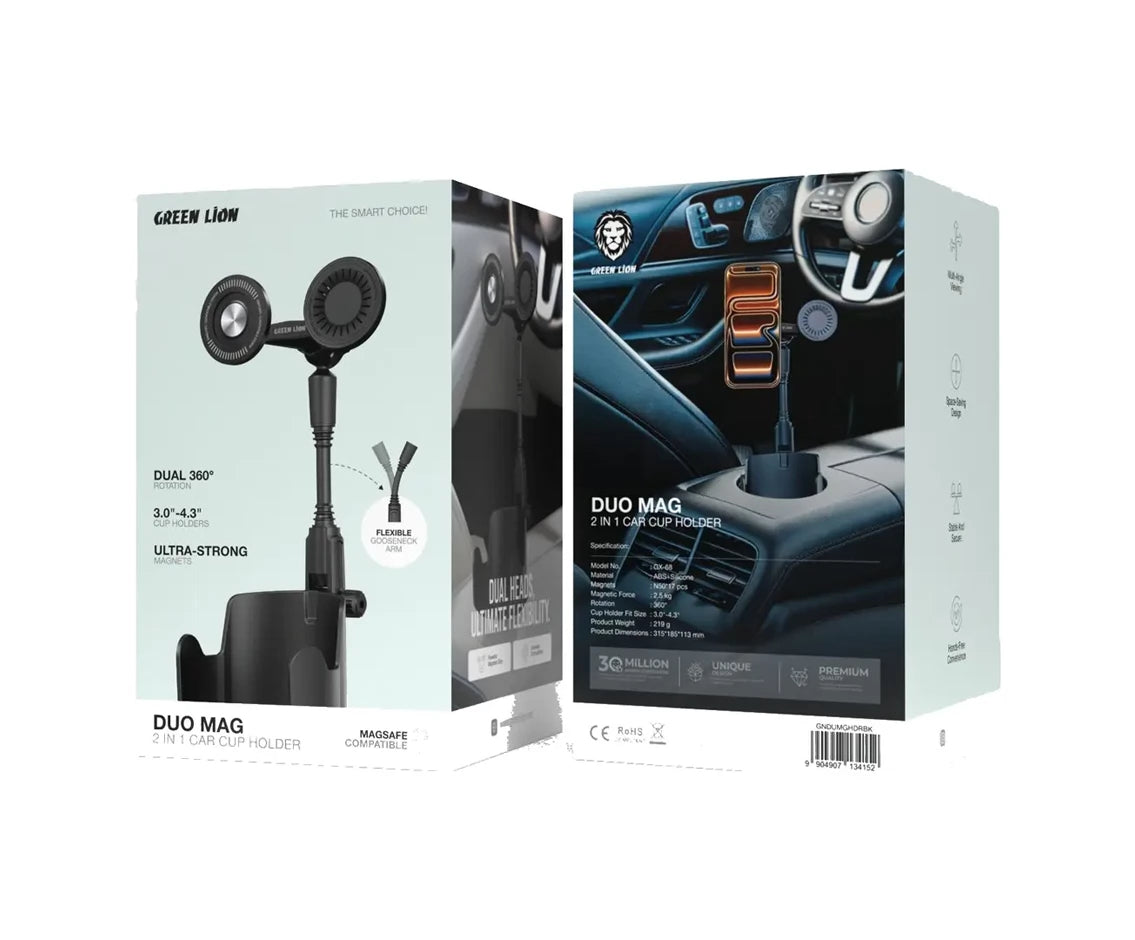 Green Lion Duo Mag 2 in 1 Car cup holder