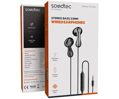 سماعات أذن سلكية من نوع Type-C مزودة بمضخم صوت ستيريو من Soundtec