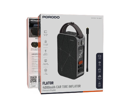 Porodo Flator 4000Mah Car Tire Inflator With Pressure Display
