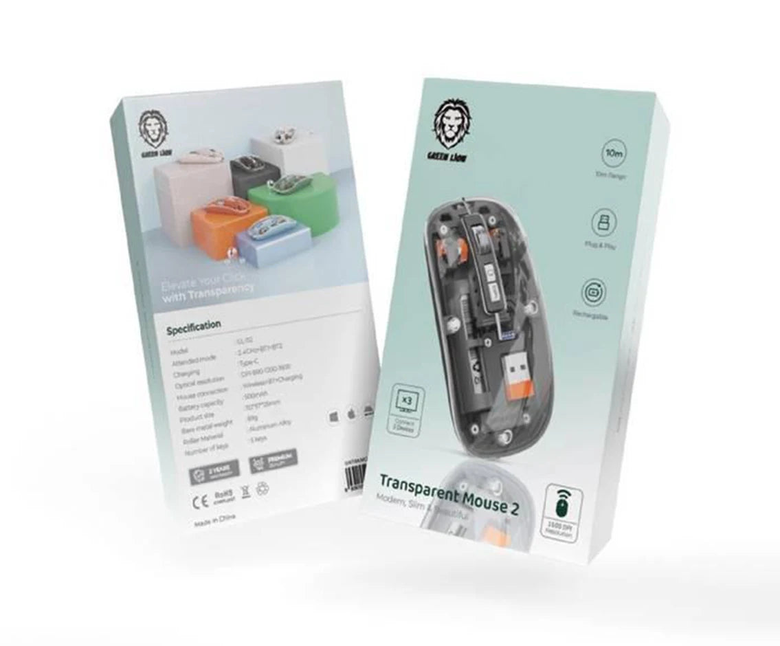 Green Lion Transparent Mouse 2