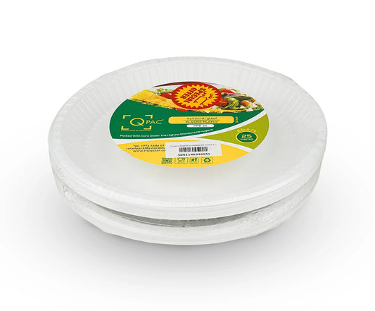 Plastic 26Cm Round Plate Q Pac 1X25 Pieces