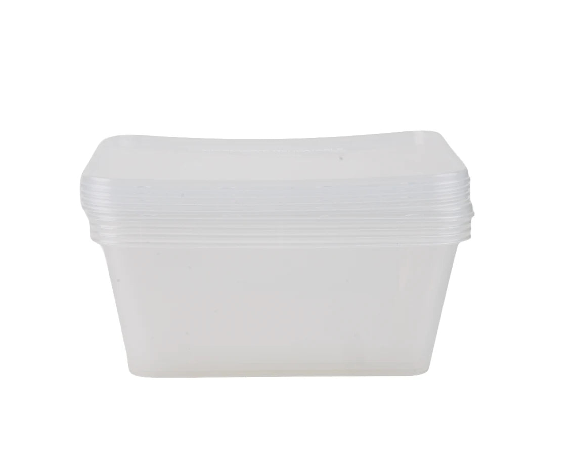 Microwave 1000Ml Rectangle Container Q Pac 1X5 Piece