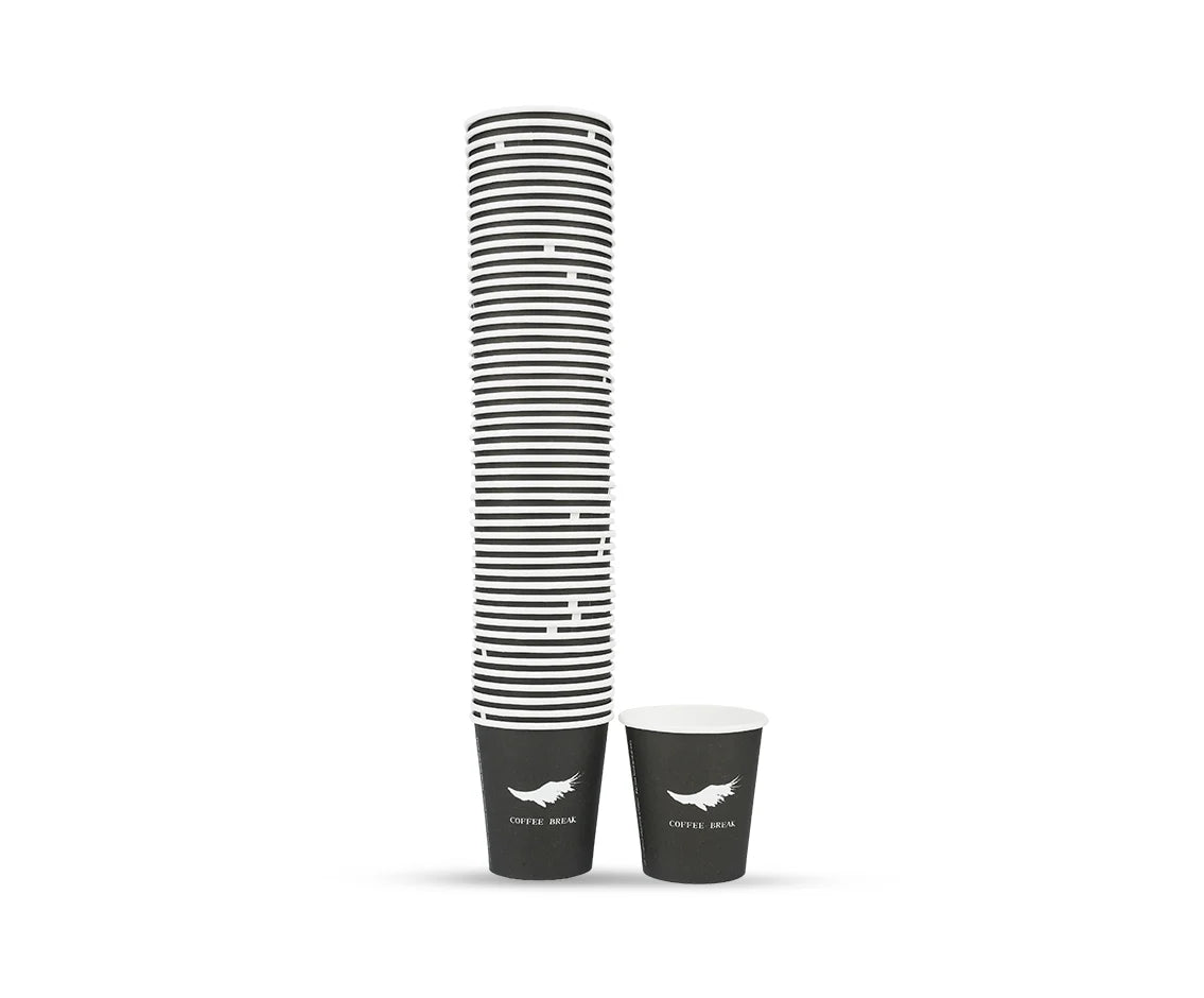 Paper Cup 7 Oz Black Q Pac  1x50 Piece