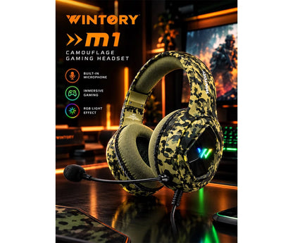 Wintory M1 Camouflage Gaming Headset