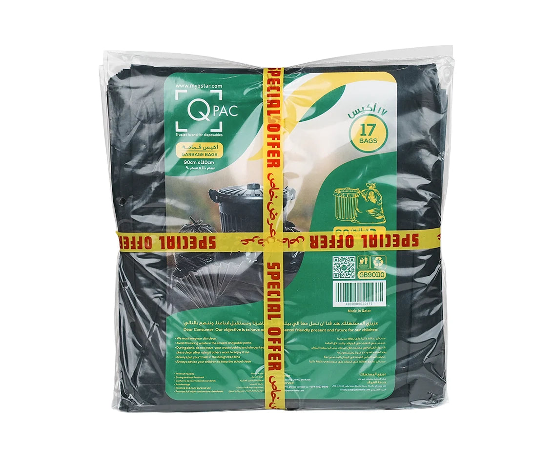 Garbage Bag 60 Gallon 90 X 110 Q Pac Offer Pack 17 X 3 Packet