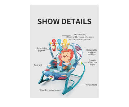 Infant To Toddler Baby Rocker Chair With Music And Vibration