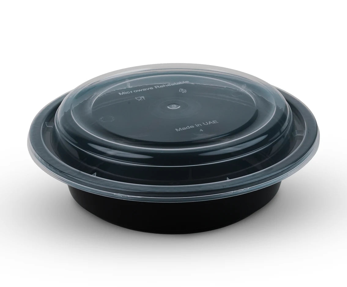 Micro 16 Oz Round Black Base Q Pac 1X5