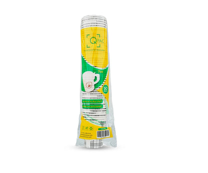 Paper Cup With Handle 7 Oz Q Pac 1X50 Pieces