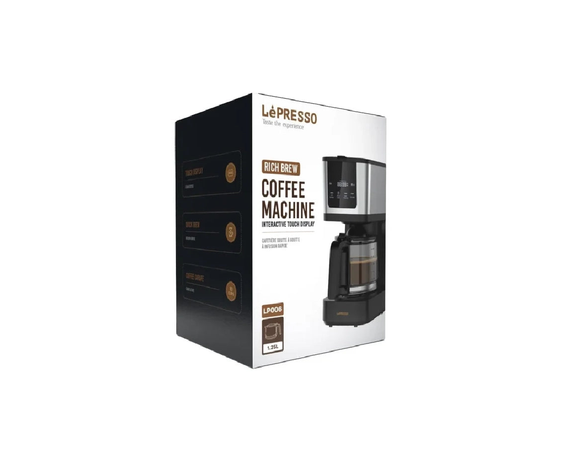 LePresso Rich Brew Coffee Machine with Interactive Touch Display