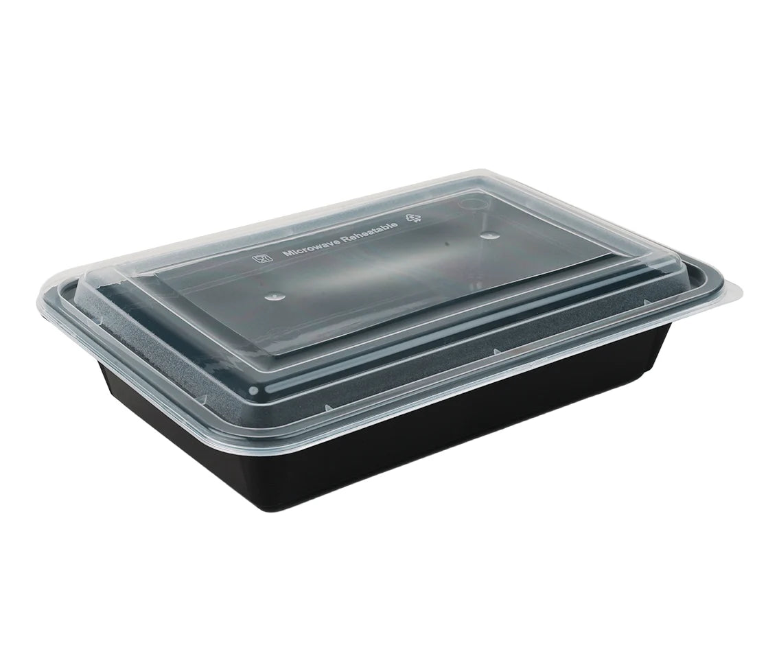 Microwave 32 Oz Rectangle Container Q Pac 1X5 Piece