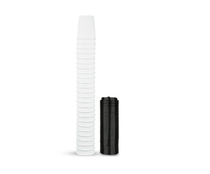 Paper Cup  8 Oz Double Wall White with lid 1x25 Pieces