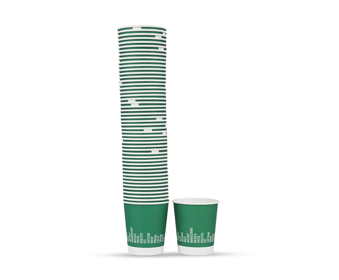 Paper Cup 6 Oz  Green 1x50 Piece