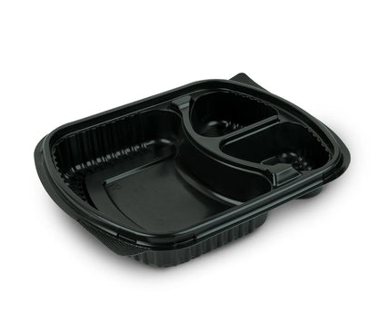 Micro Black Base 3 Compartment With Lid 1X250 Pieces