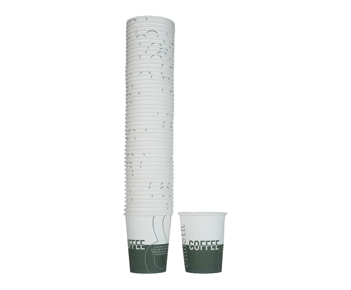 Paper Cup 8 Oz  Designed (Barista Coffee) Qpac 1x50 Piece