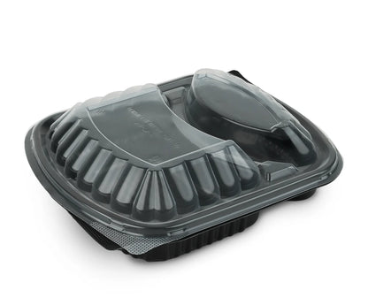 Micro Black Base 2 Compartment With Lid 1X250 Pieces